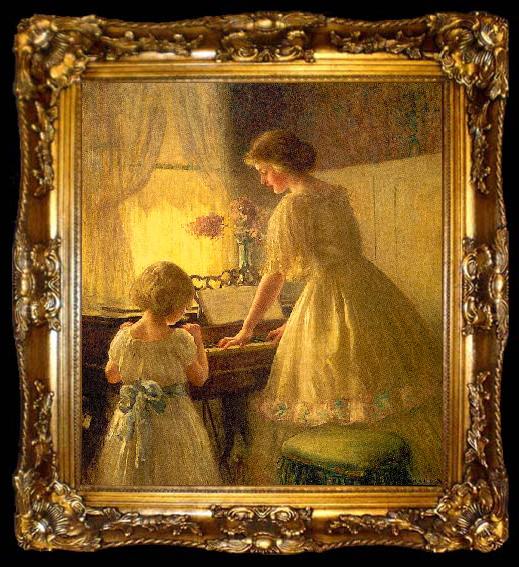 framed  Francis Day The Piano Lesson, ta009-2